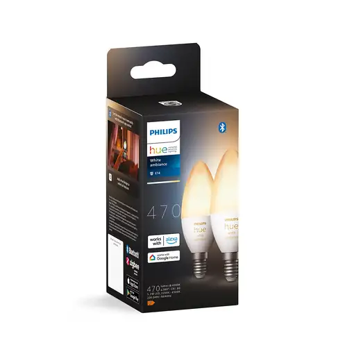 Philips Hue White ambiance Vela - Bombilla inteligente E14 - (paquete de 2)
