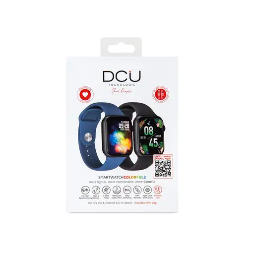 Smartwatch Colorful 2 con llamadas Bluetooth negro + azul marino