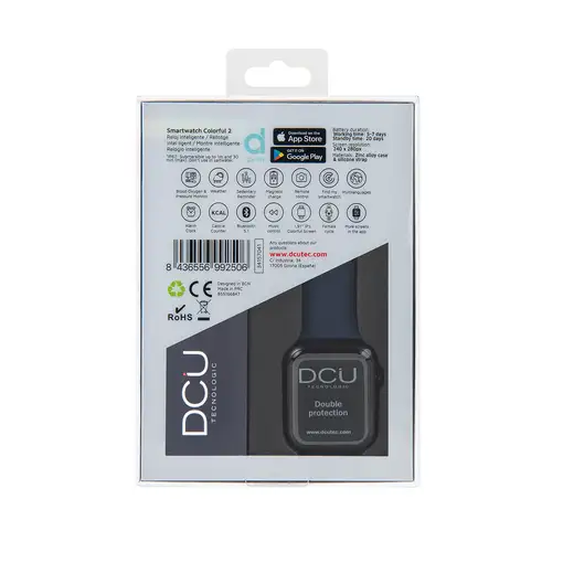 Smartwatch Colorful 2 con llamadas Bluetooth negro + azul marino