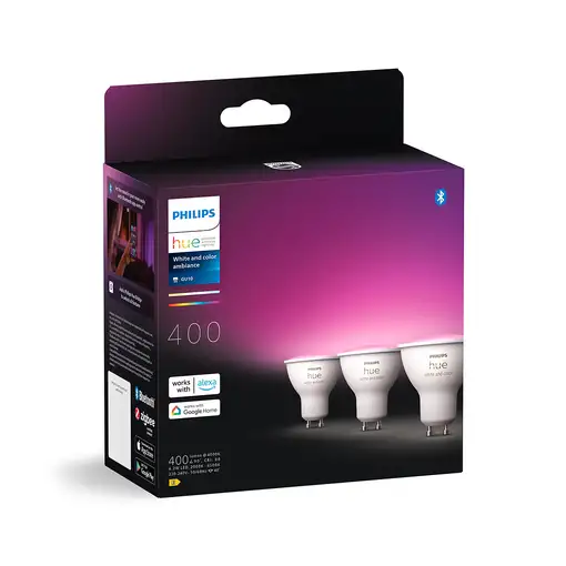 Philips Hue White and Color ambiance GU10 - foco inteligente - (paquete de 3)