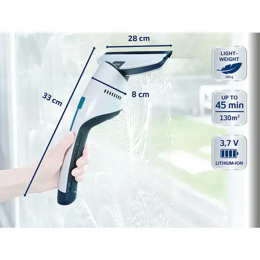 Leifheit 51035 limpiador eléctrico ventana Negro, Azul, Blanco