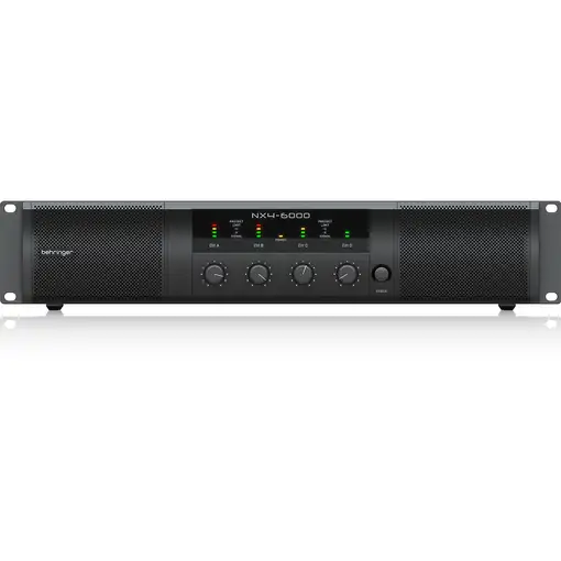 Behringer NX4-6000 amplificador de audio 4.0 canales Rendimiento/fase Negro Behringer NX4-6000 amplificador de audio 4.0 canales Rendimiento/fase Negro
