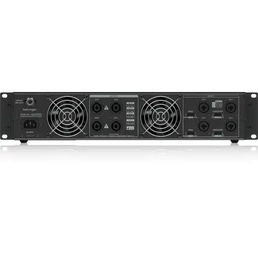Behringer NX4-6000 amplificador de audio 4.0 canales Rendimiento/fase Negro