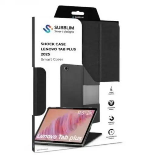 SUBBLIM Funda Tablet Shock Case Compatible con Lenovo Tab Plus 2025 Negro 11,5'' Sm