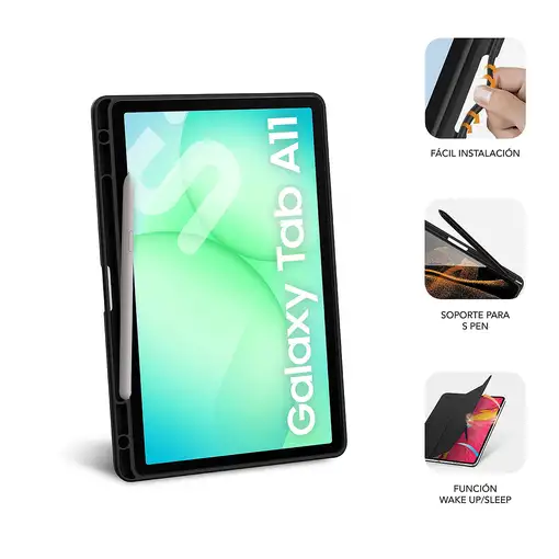 SUBBLIM SUBCST-5SC040 funda para tablet 20,3 cm (8") Libro Negro