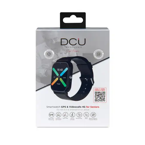 Smartwatch Sénior con GPS y Videollamadas 4G plateado