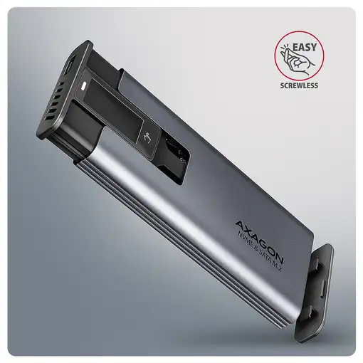 Axagon EEM2-SD2 caja para disco duro externo Caja externa