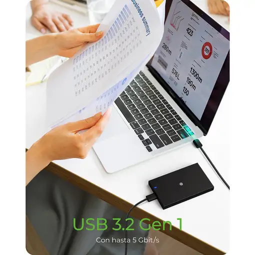 ICY BOX IB-200T-C3 Caja externa para unidad de estado sólido (SSD) Negro 2.5"