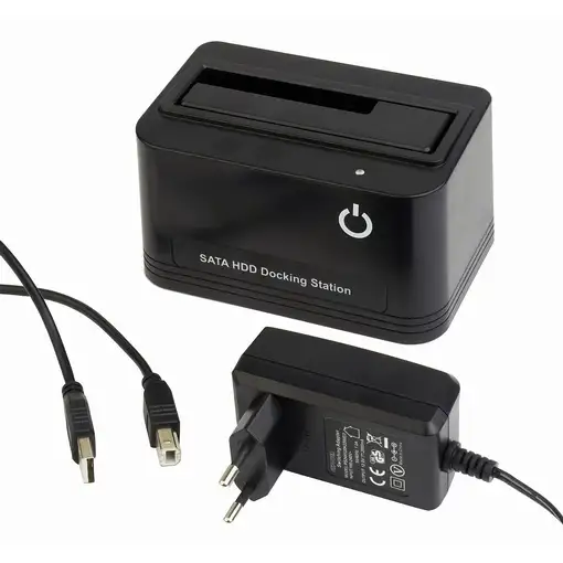 Gembird HD32-U2S-5 base de conexión para disco duro USB 2.0 Type-B Negro
