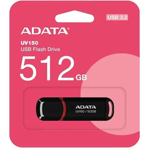ADATA UV150 unidad flash USB 512 GB USB tipo A 3.2 Gen 1 (3.1 Gen 1) Negro, Rojo