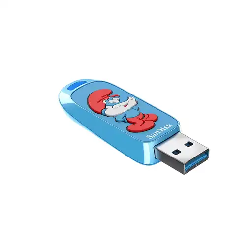 SanDisk Smurfs unidad flash USB 128 GB USB tipo A 3.2 Gen 1 (3.1 Gen 1) Azul