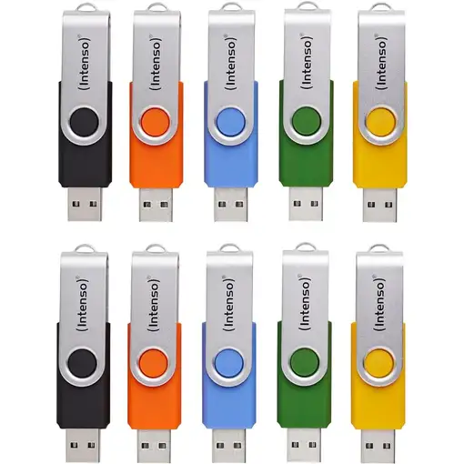 Intenso Basic Line unidad flash USB 8 GB USB tipo A 2.0 Negro, Azul, Verde,Naranja