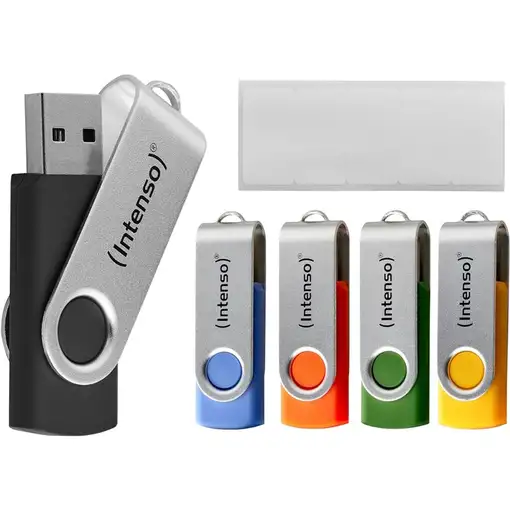 Intenso Basic Line unidad flash USB 8 GB USB tipo A 2.0 Negro, Azul, Verde,Naranja