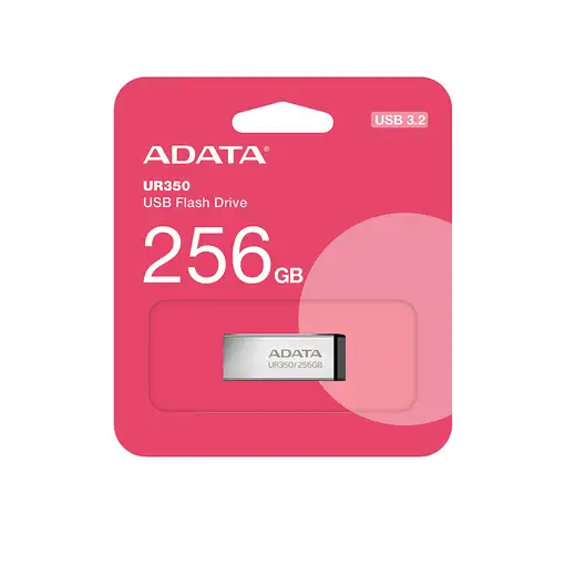 ADATA UR350 unidad flash USB 256 GB USB tipo A 3.2 Gen 1 (3.1 Gen 1) Negro, Plata