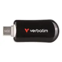 Verbatim 30224 unidad flash USB 64 GB USB Tipo C 3.2 Gen 1 (3.1 Gen 1) Negro