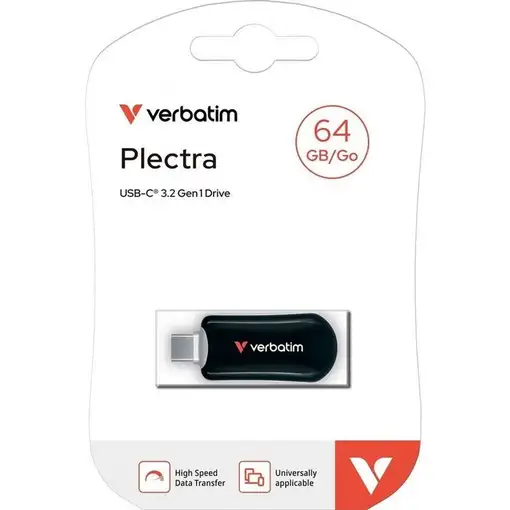 Verbatim 30224 unidad flash USB 64 GB USB Tipo C 3.2 Gen 1 (3.1 Gen 1) Negro
