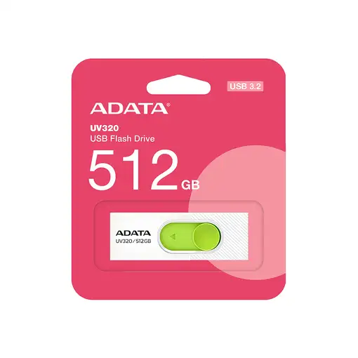 ADATA UV320 unidad flash USB 512 GB USB tipo A 3.2 Gen 1 (3.1 Gen 1) Verde, Blanco