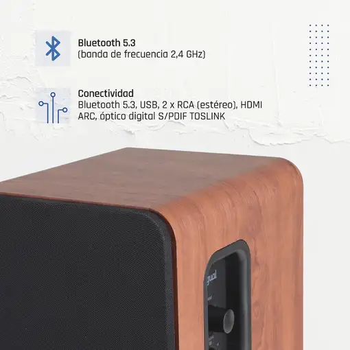 iggual Altavoces 2.0 50W Bluetooth 5.3 Home Studio