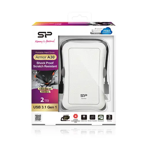 Silicon Power Armor A30 disco duro externo 2 TB 2.5'' USB tipo A 3.2