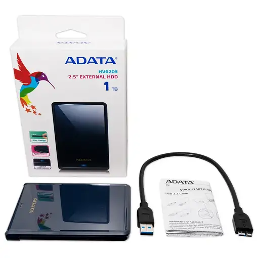 ADATA HV620S disco duro externo 1 TB 2.5" Micro-USB B 3.2 Gen 1 (3.1 Gen 1) Azul