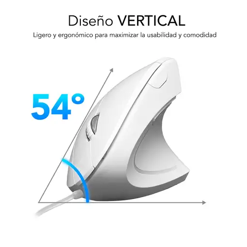 Ratón Glide Vertical Ergo Wired Mouse Blanco