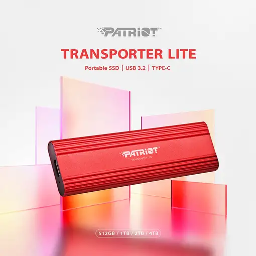 Patriot Memory Transporter Lite 512 GB USB Tipo C 3.2 Gen 2 (3.1 Gen 2) Rojo