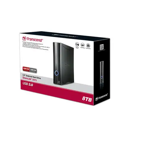 Transcend StoreJet 35T3 disco duro externo 8 TB 3.5" USB 3.2