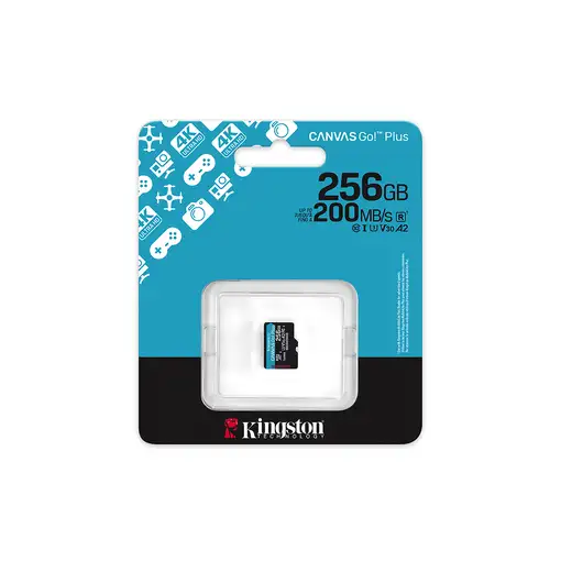 Kingston Technology 256 GB microSDXC Canvas Go Plus Gen4 200R A2 U3