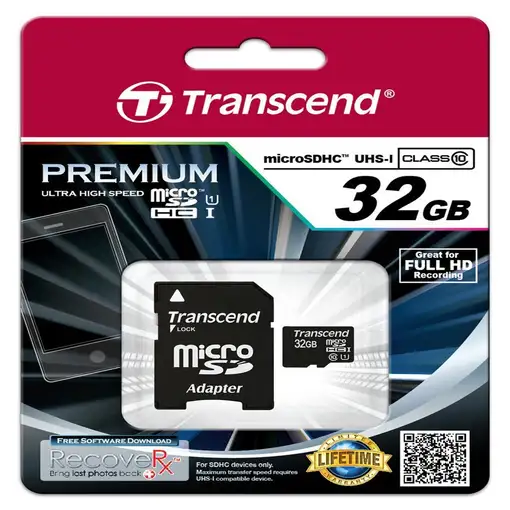 Transcend 32GB microSDHC Class 10 UHS-I MLC Clase 10