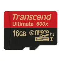 Transcend 16GB microSDHC Class 10 UHS-I (Ultimate) MLC Clase 10