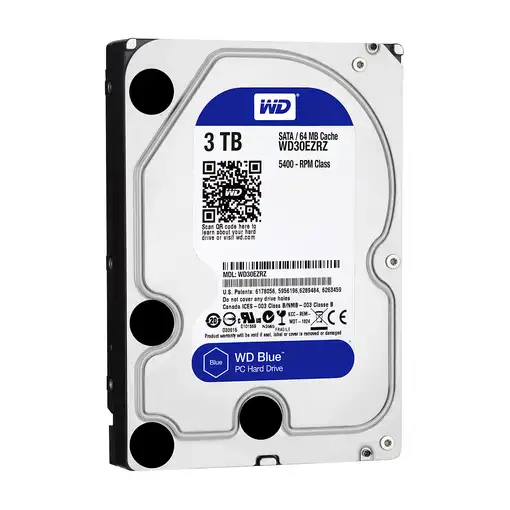 Western Digital Blue disco duro interno 3 TB 5400 RPM 64 MB 3.5" Serial ATA III