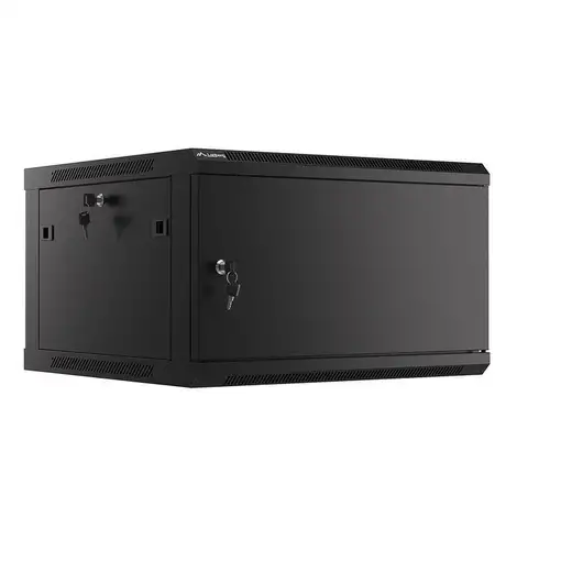Lanberg WF01-6606-00B armario rack 6U Bastidor de pared Negro