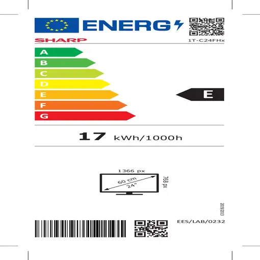 Televisor LED 24'' HD Negro Smart 24FH2EA SHARP