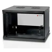 Techly I-CASE EL-1006B32 armario rack 6U Bastidor de pared Negro