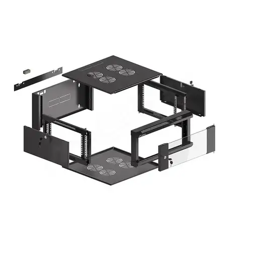 Lanberg WFFA-5604-10B armario rack 4U Bastidor de pared Negro