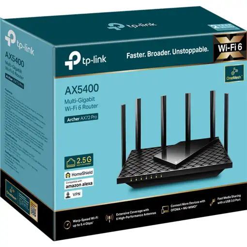TP-Link Archer AX72 Pro router inalámbrico Gigabit Ethernet Doble banda