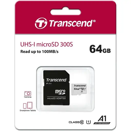 Transcend microSDXC 300S 64GB NAND Clase 10