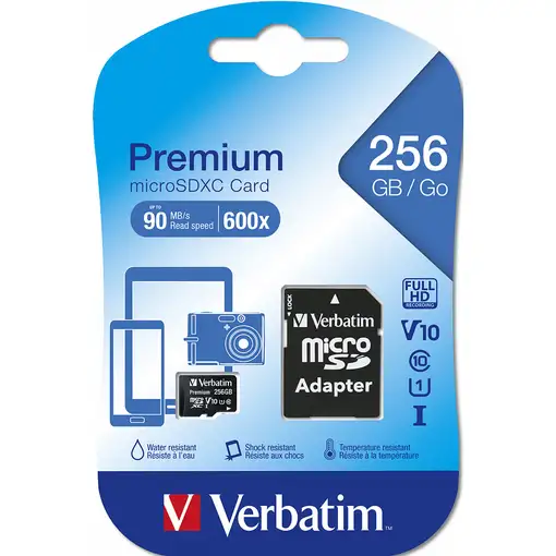 Verbatim Premium U1 256 GB MicroSDXC UHS-I Clase 10