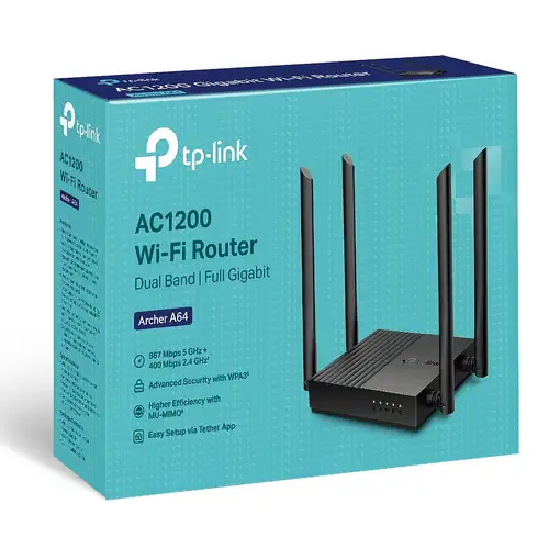 TP-Link ARCHER A64 router inalámbrico Gigabit Ethernet Doble banda