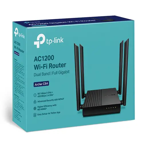 TP-Link Archer C64 router inalámbrico Gigabit Ethernet Doble banda