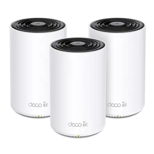 TP-Link Deco XE75 Pro (3-pack) Tribanda (2.4 GHz / 5 GHz / 6 GHz) Wi-Fi 6E