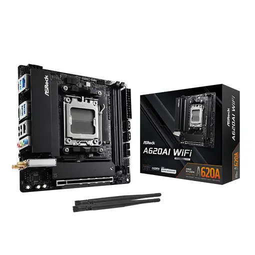 Asrock A620AI WiFi AMD A620A Zócalo AM5 mini ITX Asrock A620AI WiFi AMD A620A Zócalo AM5 mini ITX