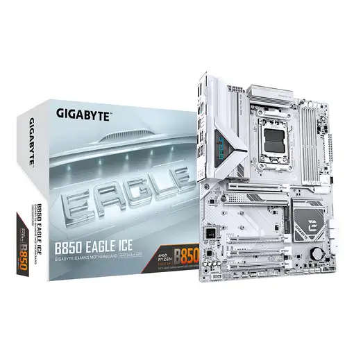 GIGABYTE B850 EAGLE ICE Placa Base – Procesadores AMD Ryzen serie 9000, VRM