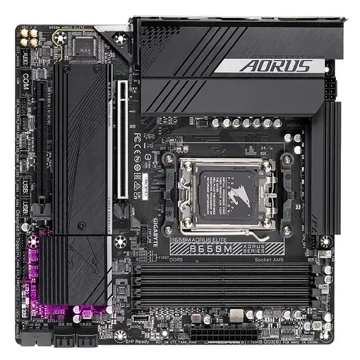 GIGABYTE B650M AORUS ELITE Placa base - Compatible con procesadores AMD Ryzen 9000
