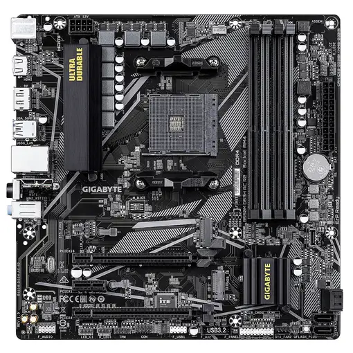 GIGABYTE B550M DS3H AC R2 Placa base - Procesadores AMD Ryzen 5000, VRM de 5+3 fas