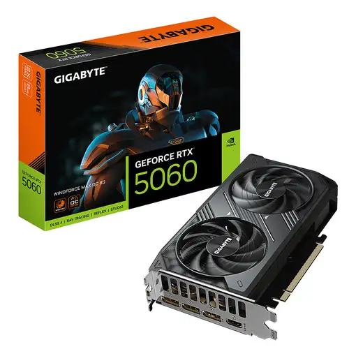 GIGABYTE GeForce RTX 5060 WINDFORCE MAX OC 8G Tarjeta Gráfica – 8 GB GDDR7 GIGABYTE GeForce RTX 5060 WINDFORCE MAX OC 8G Tarjeta Gráfica – 8 GB GDDR7