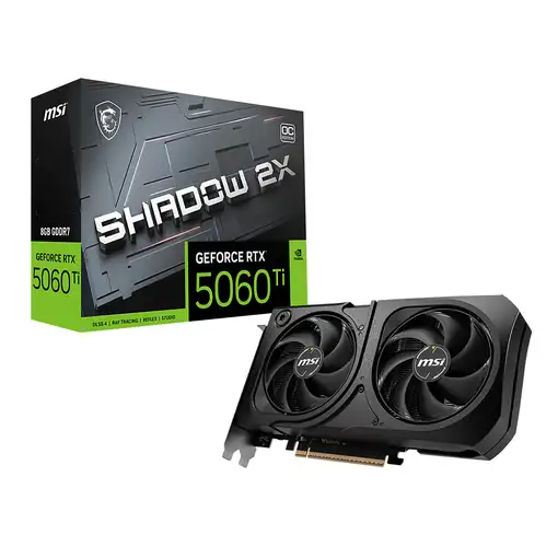MSI GEFORCE RTX 5060 TI 8G SHADOW 2X OC PLUS tarjeta gráfica NVIDIA 8 GB GDDR7 MSI GEFORCE RTX 5060 TI 8G SHADOW 2X OC PLUS tarjeta gráfica NVIDIA 8 GB GDDR7