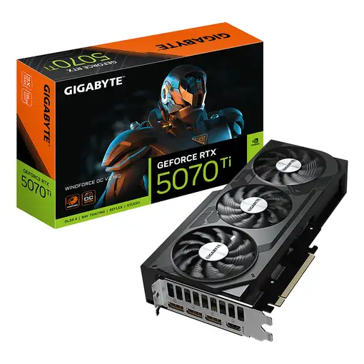 GIGABYTE GeForce RTX 5070 Ti WINDFORCE OC V2 16G Tarjeta Gráfica - 16GB GDDR6 GIGABYTE GeForce RTX 5070 Ti WINDFORCE OC V2 16G Tarjeta Gráfica - 16GB GDDR6