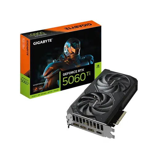 GIGABYTE GeForce RTX 5060 Ti WINDFORCE OC 8G Tarjeta Gráfica – 8 GB GDDR7