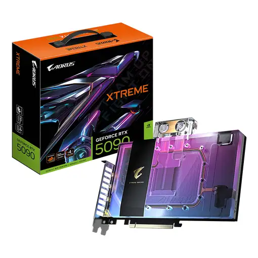 GIGABYTE AORUS GeForce RTX 5090 XTREME WATERFORCE WB 32G Tarjeta Gráfica - 32 GB